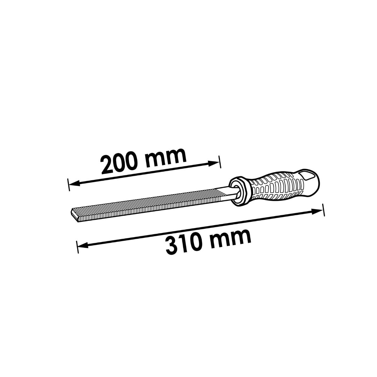 VIGOR Flachstumpf-Feile, V1787, 310 mm