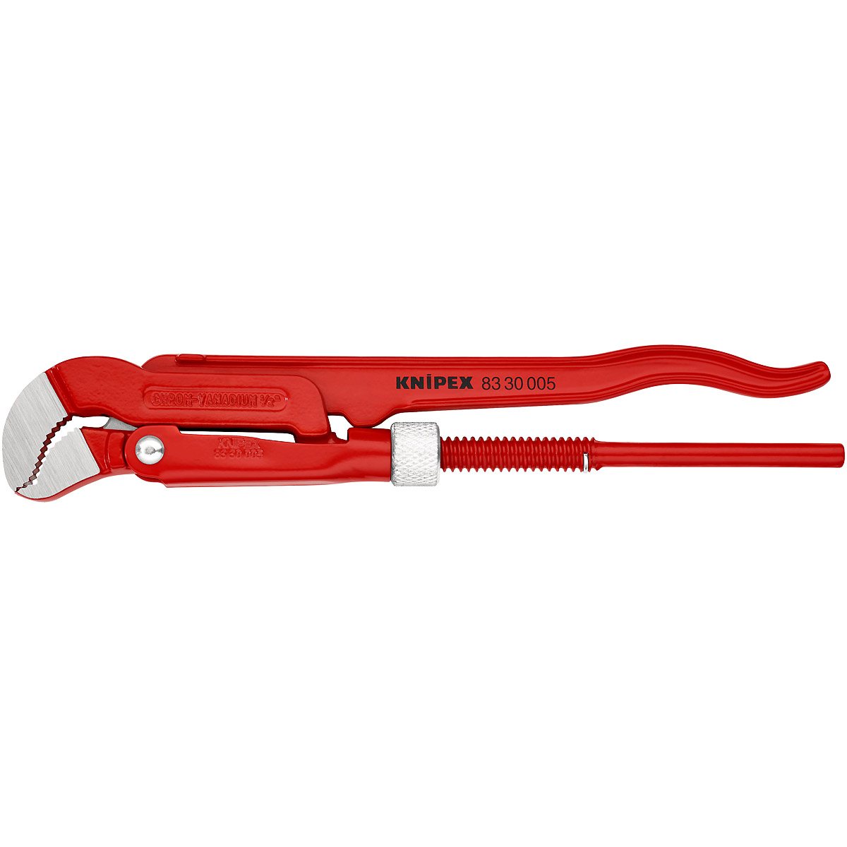 KNIPEX Rohrzange S-Maul 245 mm rot pulverbeschichtet