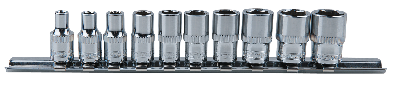 KS Tools 1/4" CHROMEplus Sechskant-Stecknuss-Satz, 10-tlg 4-13mm