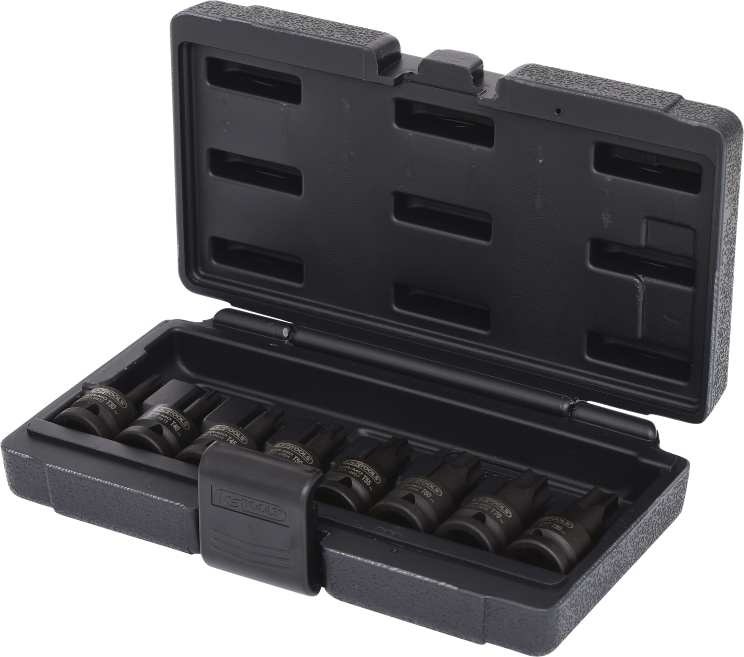 KS Tools 1/2" Kraft-Bit-Stecknuss-Satz Torx, 8-tlg, T30-T80, kurz