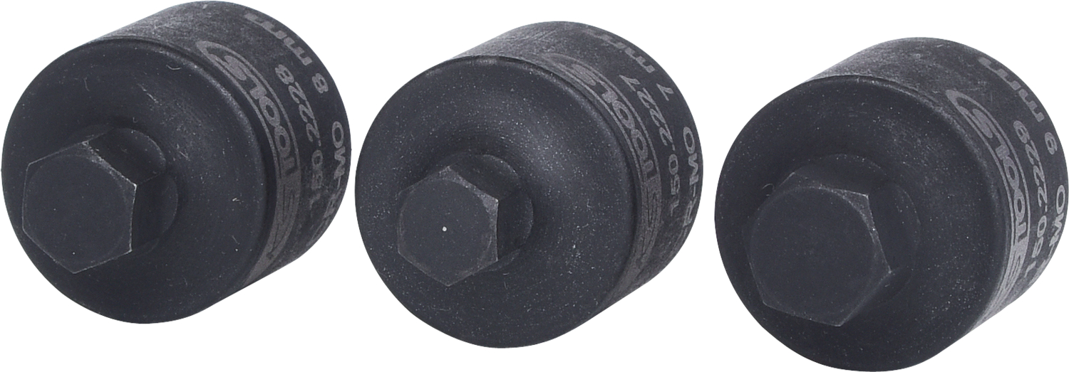 KS Tools 3/8" Bremssattel-Stecknuss-Satz, 3-tlg