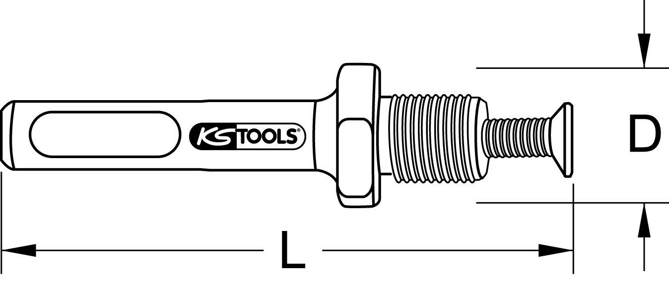 KS Tools SDS-Spannfutter-Adapter, 65mm