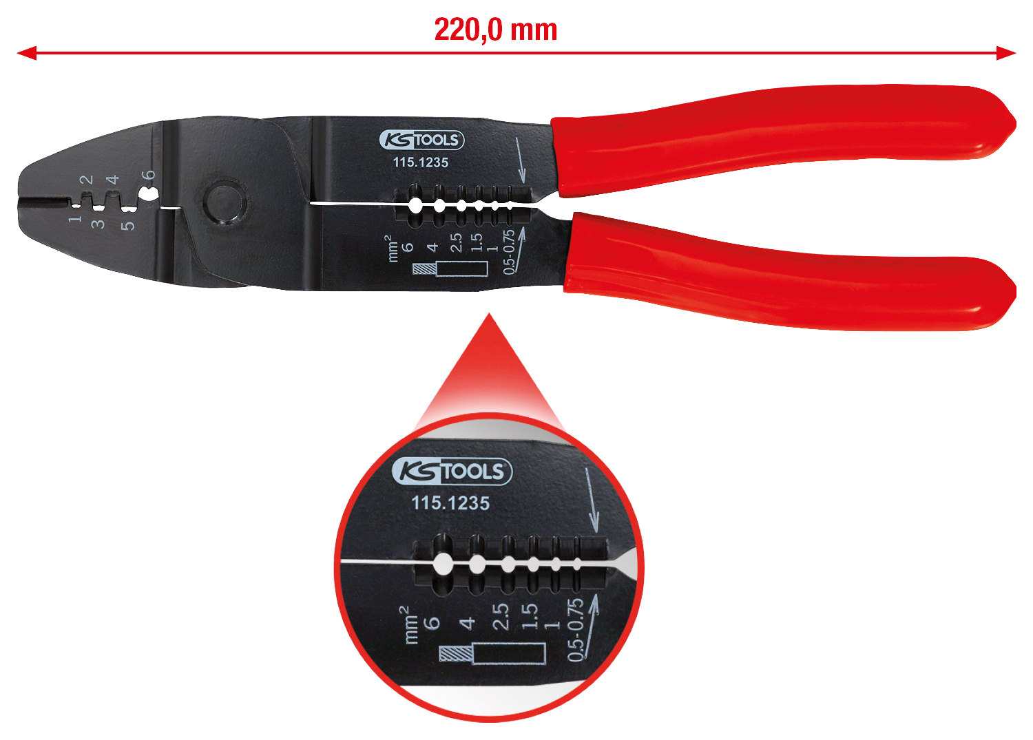 KS Tools Crimp-Zange einfach