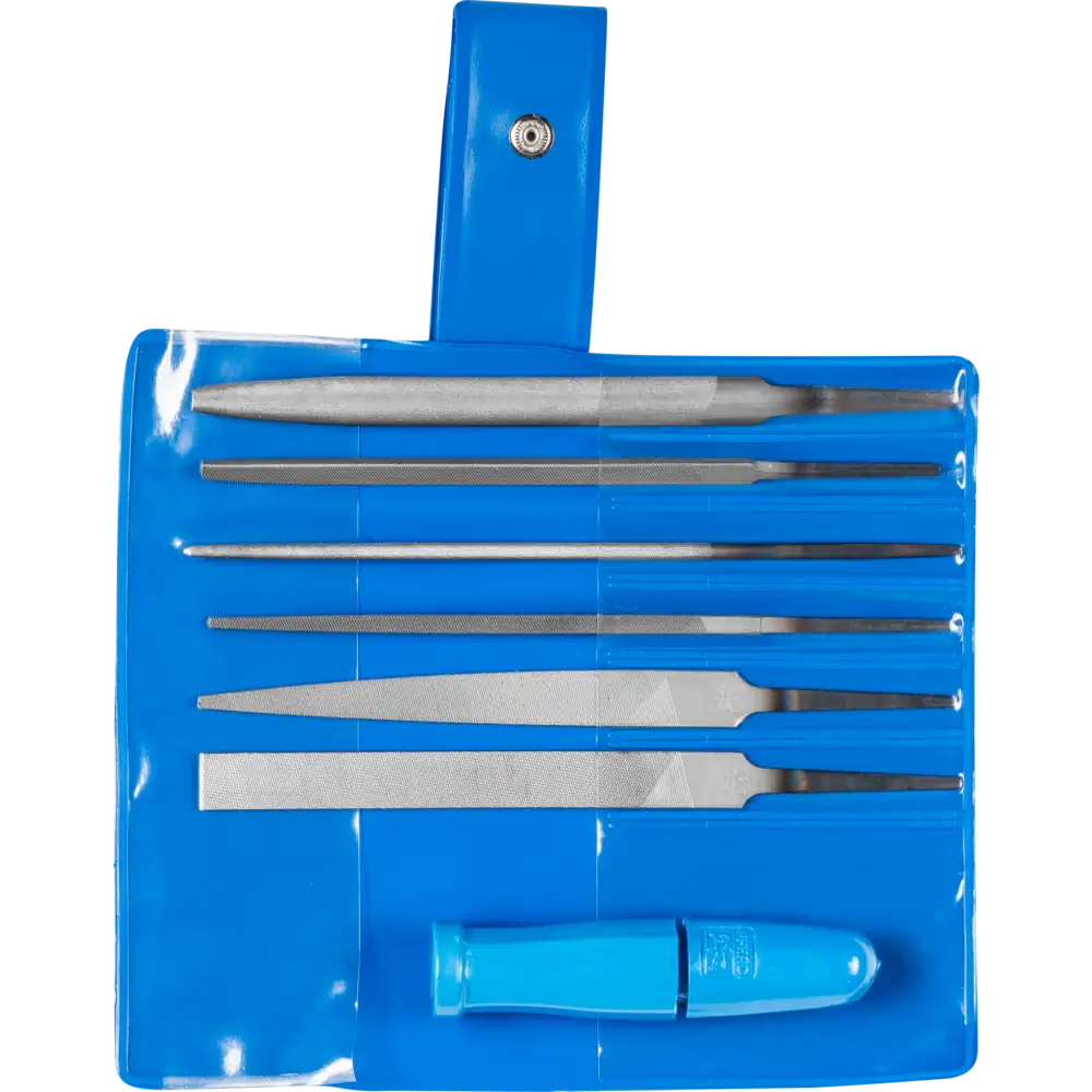 PFERD TOOLS Schlüsselfeilen-Set mit Schnellspannheft 7-tlg. Hieb 2 für filigrane Feilarbeiten