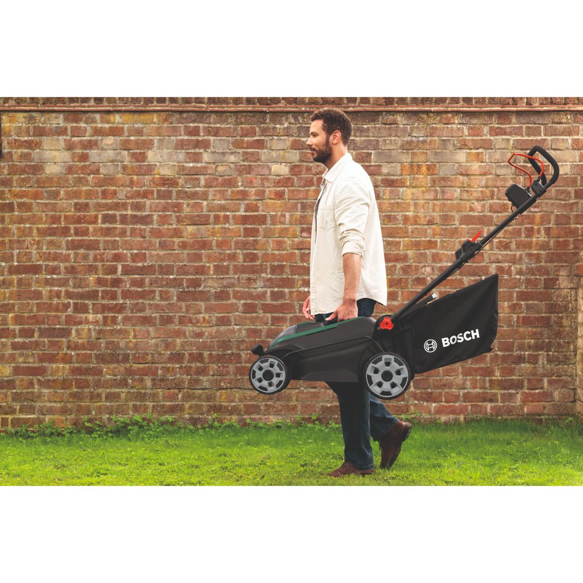 Bosch Akku-Rasenmäher ROTAK18V2-43, 2 x Akku PBA 18V 4.0Ah