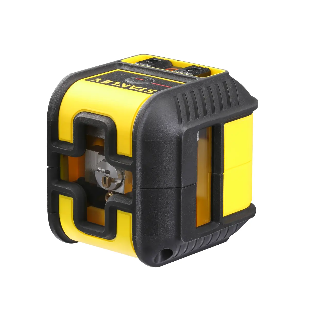STANLEY Kompakter Linienlaser Cross90 mit roter Diode, horizontaler und vertikaler Linie mit zusätzlicher vertikaler Linie