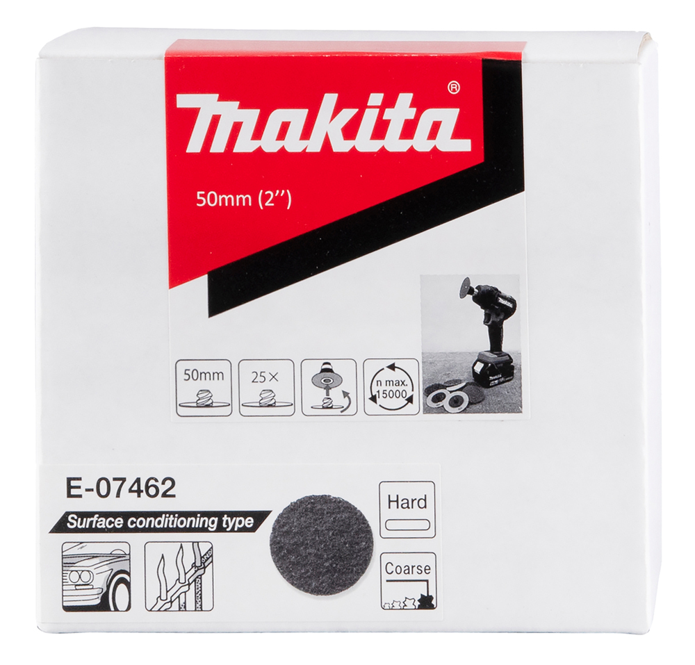 Makita Vliesscheibe, 50 mm - hart grob  - E-07462