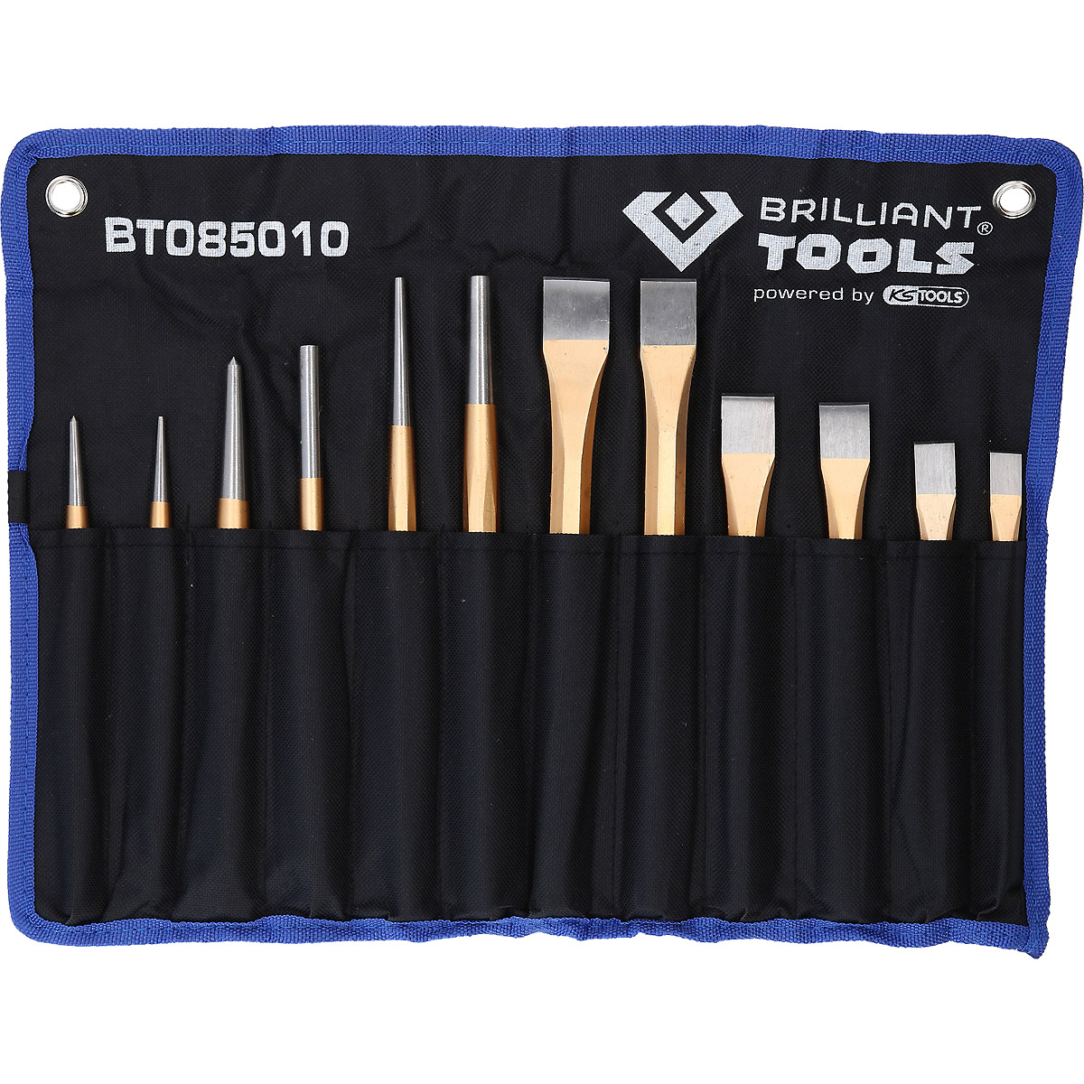 Brilliant Tools Meißel und Durchtreiber-Satz, 12-tlg