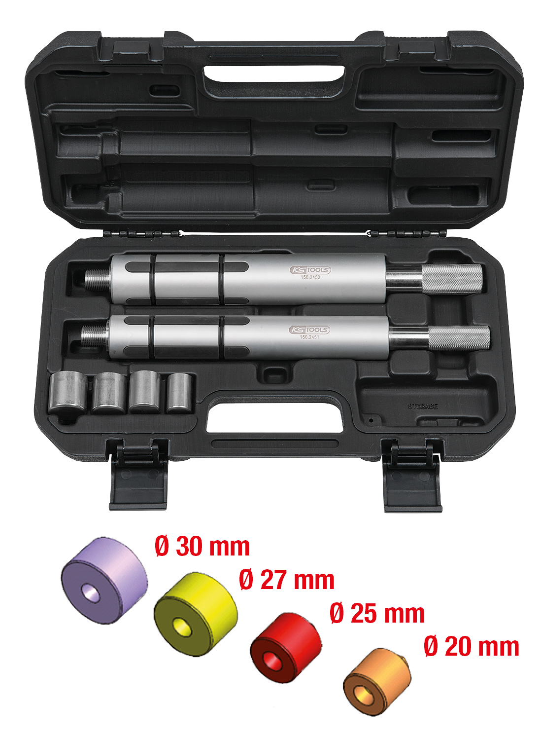 KS Tools NKW Universal-Kupplungs-Zentrier-Werkzeug-Satz, 6-tlg