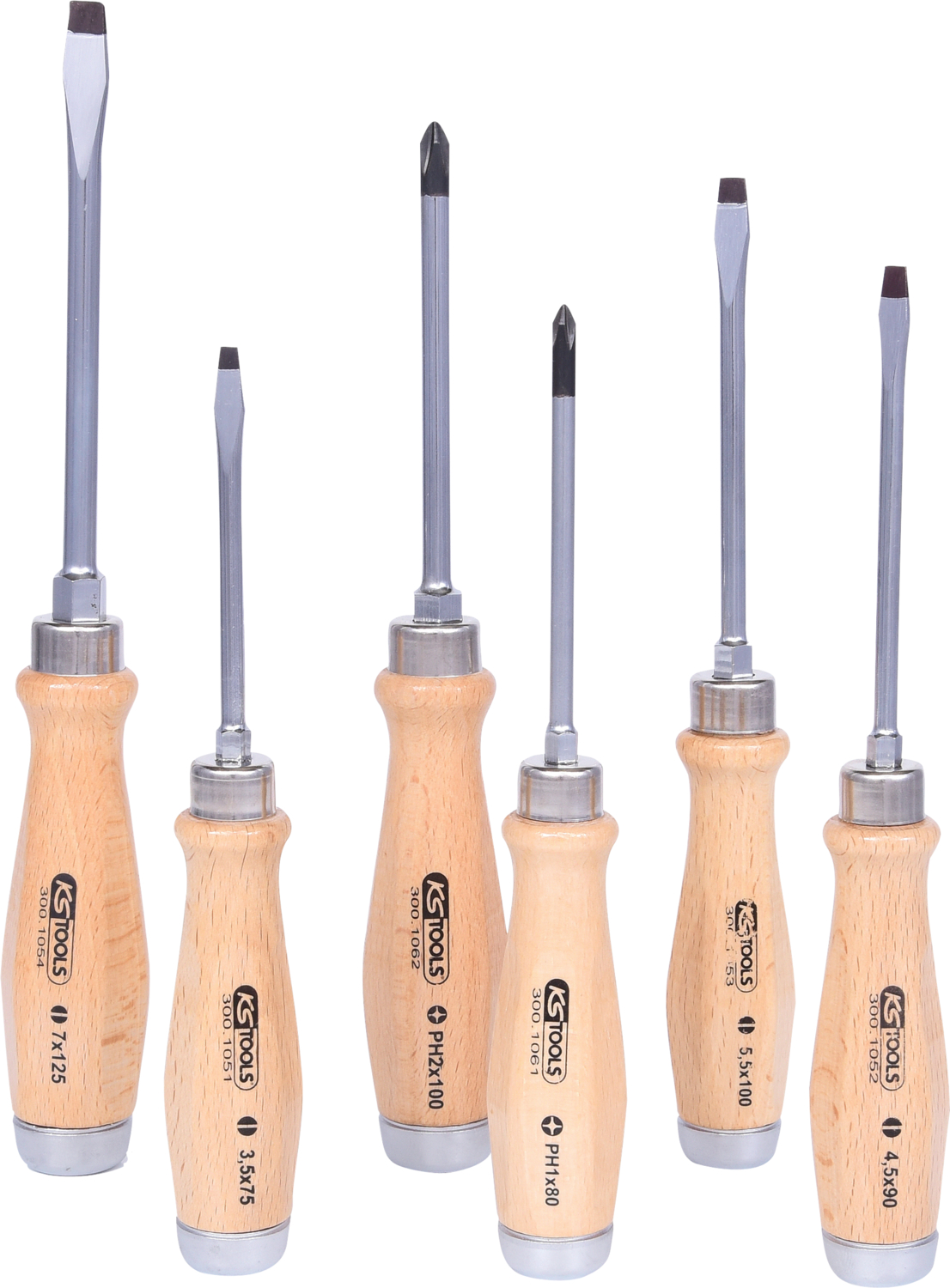 KS Tools ERGOTORQUE WOODmax Schlag-Schraubendreher-Satz, 6-tlg