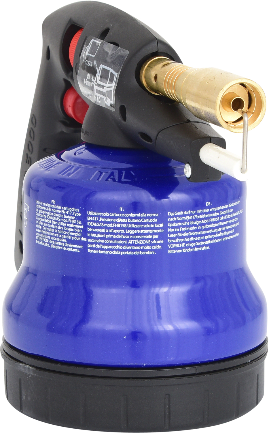 KS Tools Universal-Kartuschenlötgerät mit Piezo-Zündung, blau