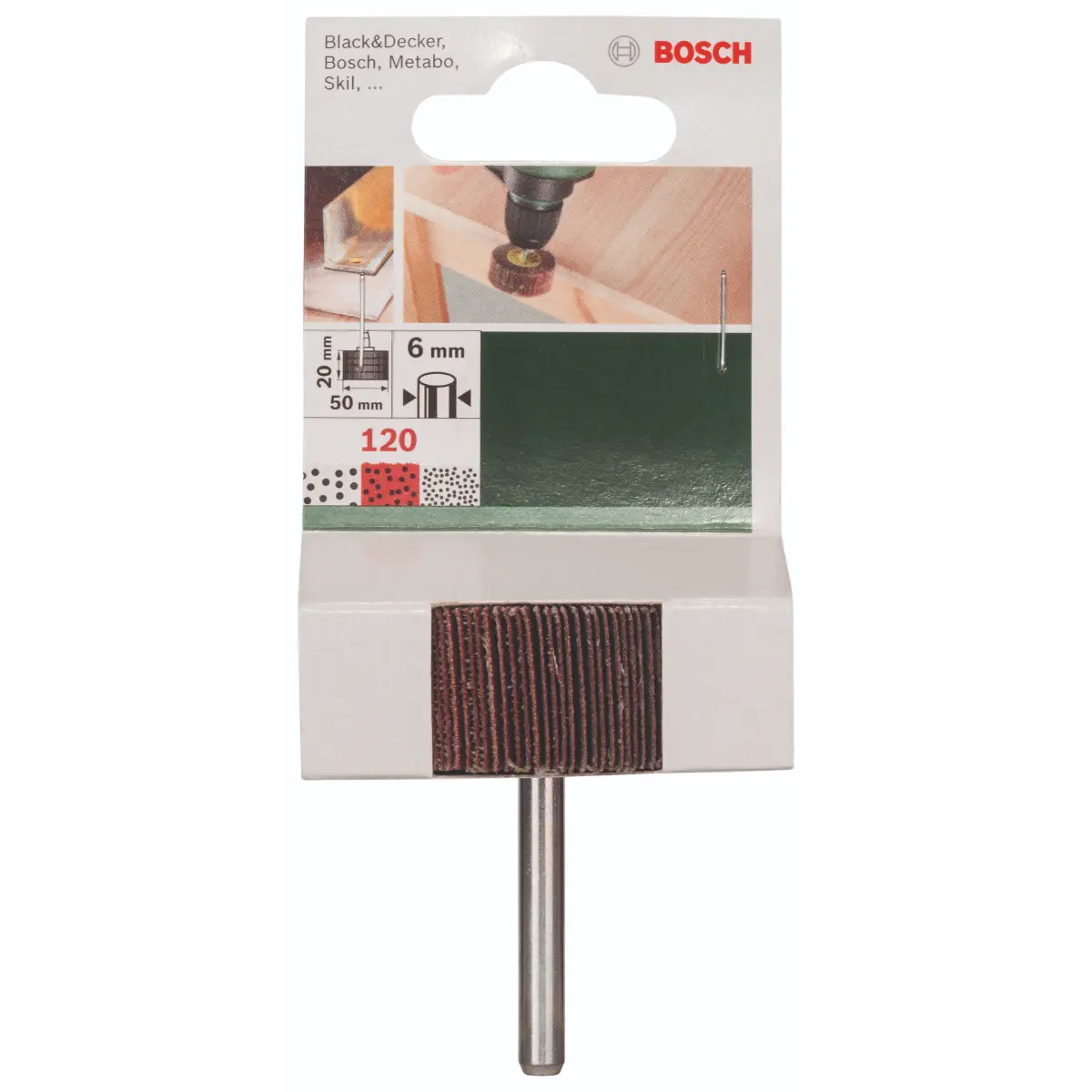 Bosch Lamellenschleifer für Bohrmaschinen, 50 mm, K120