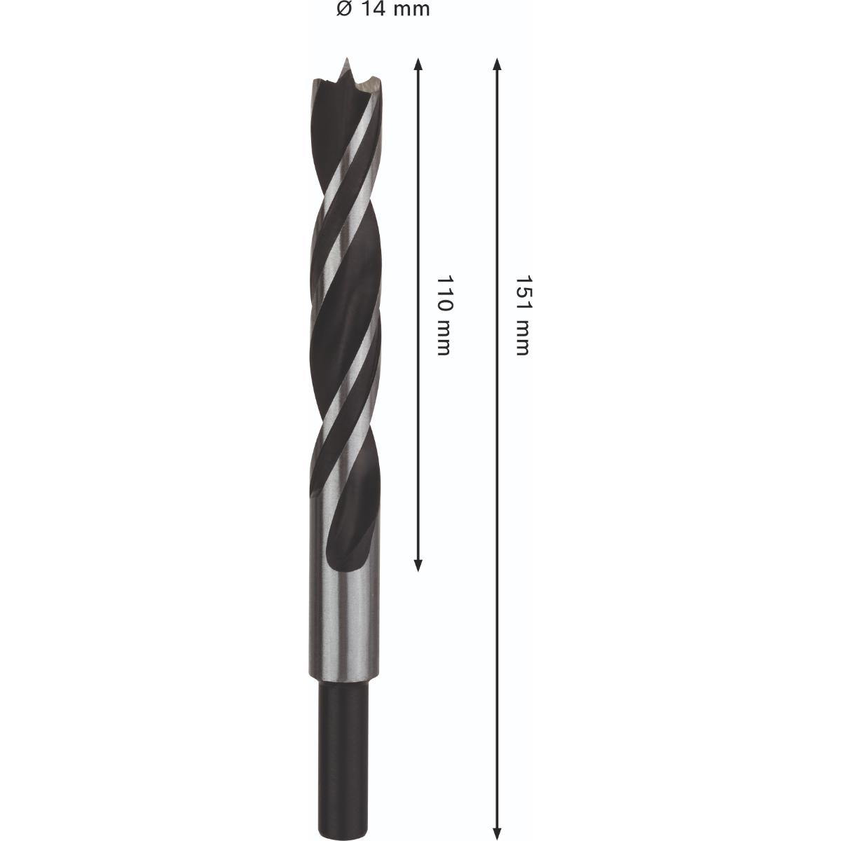 Bosch PRO Wood Holzspiralbohrer, 14x110x151 mm
