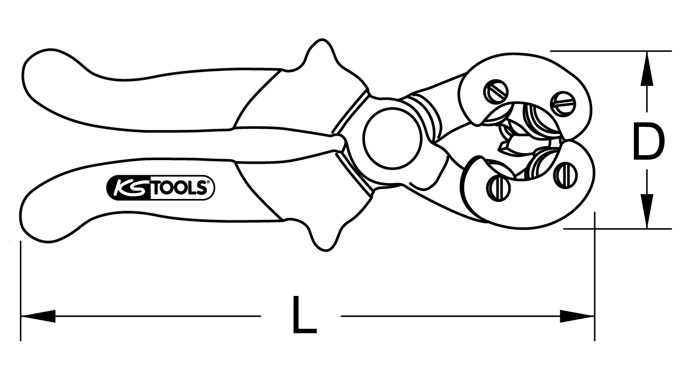 KS Tools Entmantelungszange mit Schutzisolierung, 25-52mm