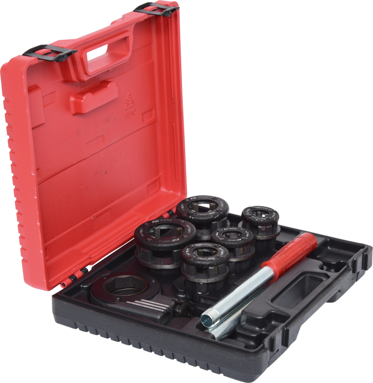 KS Tools Gewinde-Schneidkluppen-Satz 3/8"-1.1/4", 8-tlg