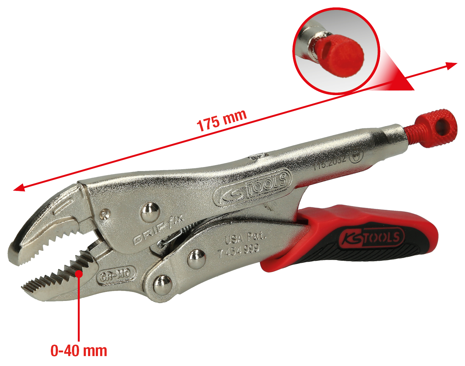 KS Tools Gripzange mit Easy-Release