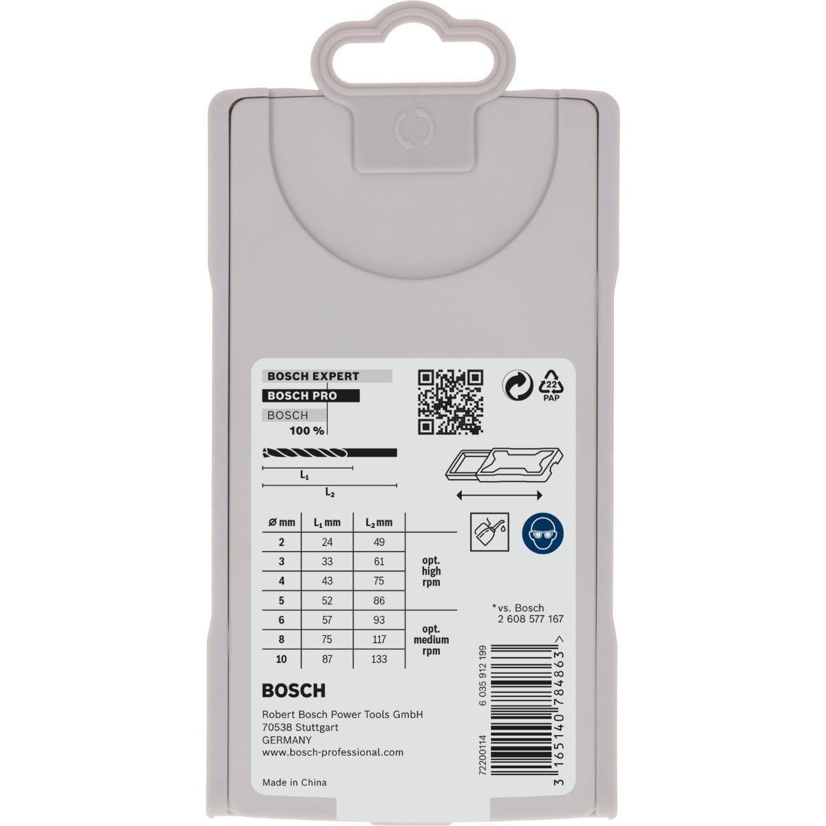 Bosch PRO Metallbohrer-Set Mini X-Line HSS-Co, DIN 338, 135°, 7-teilig, 2 - 10 mm
