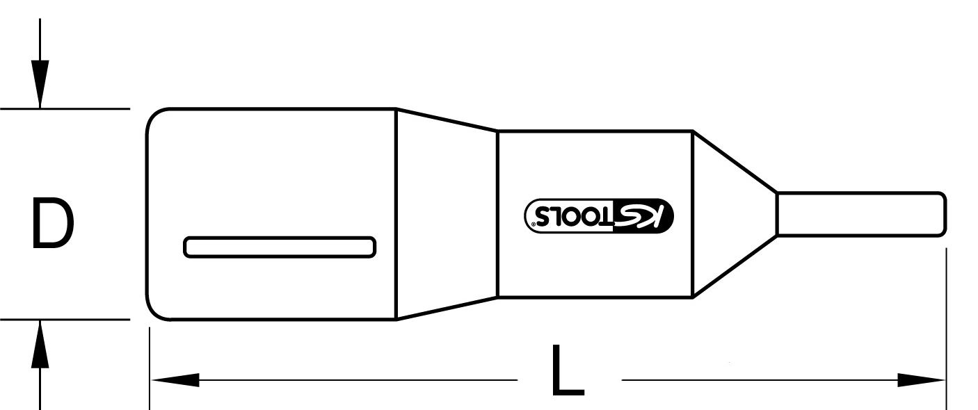 KS Tools 1/2" Bit-Stecknuss mit Schutzisolierung für Innensechskant-Schrauben