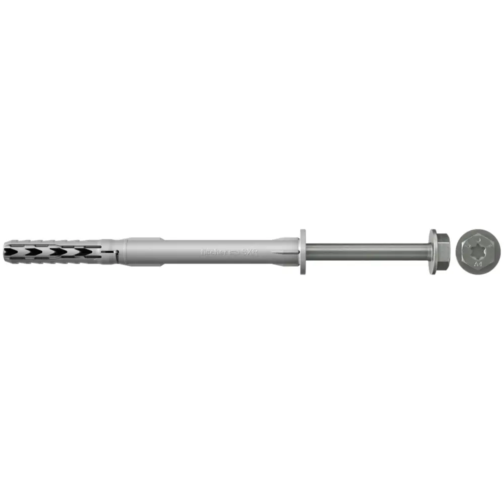 Fischer Langschaftdübel SXR 10x200 FUS R mit Sechskantschraube und U-Scheibe, rostfrei