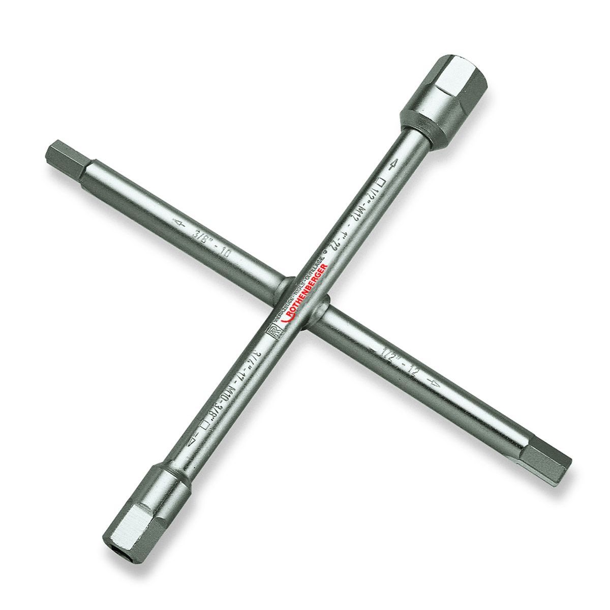 ROTHENBERGER Sanitär-Kreuzschlüssel, 3/8-1",10fach-Funktion
