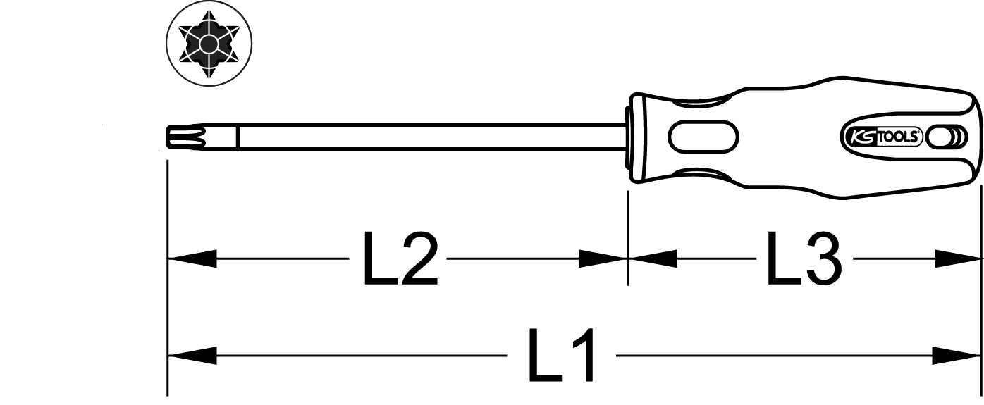 KS Tools ERGOTORQUEplus Schraubendreher Torx mit Kugelkopf