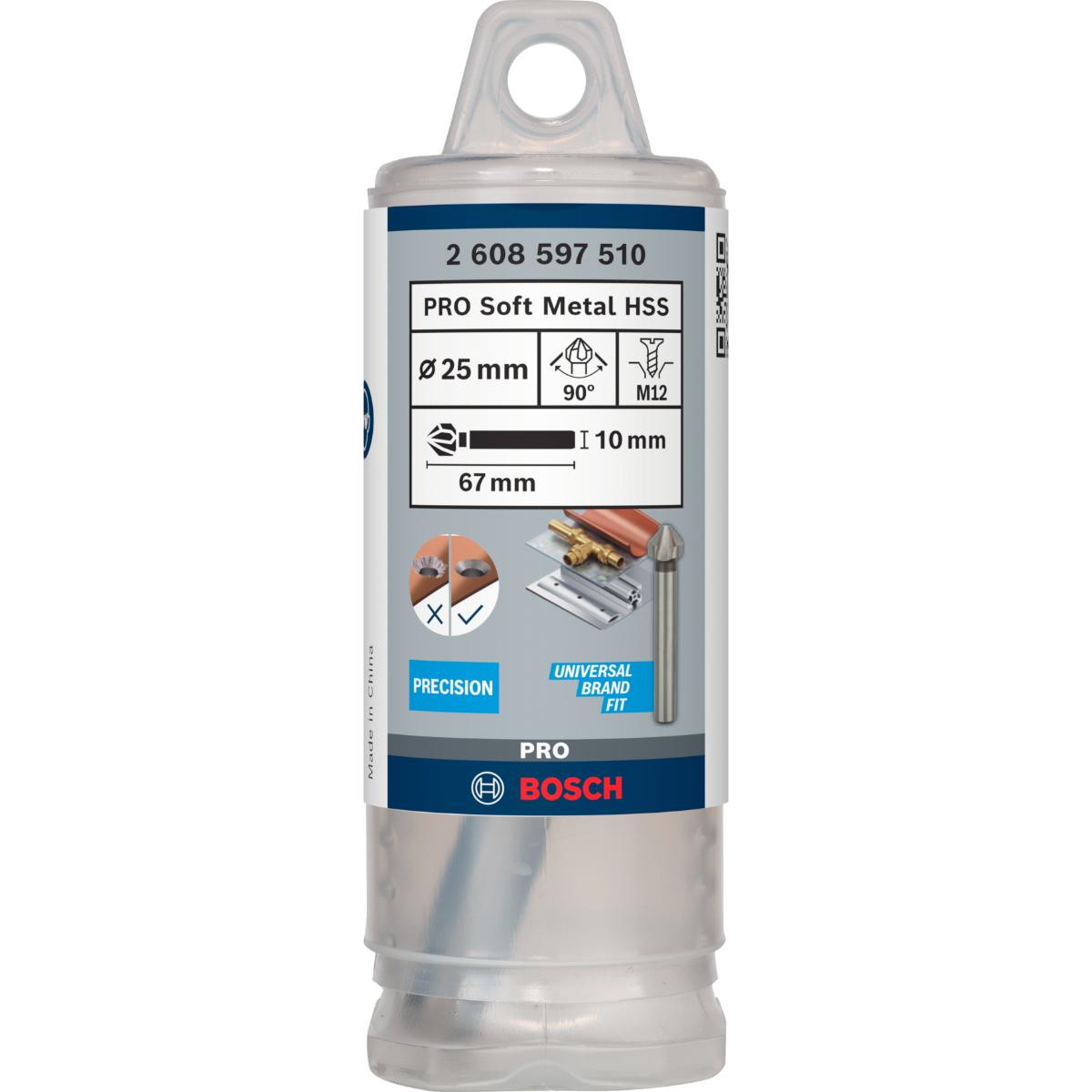 Bosch PRO Kegelsenker mit zylindrischem Schaft