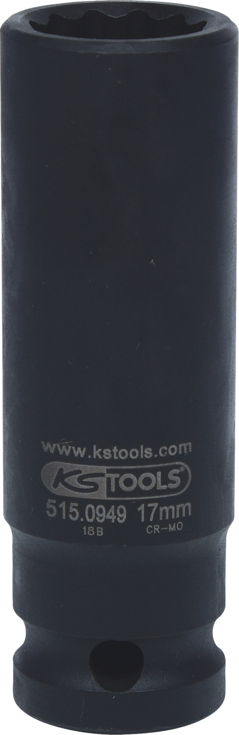 KS Tools 1/2" 12-kant-Kraft-Stecknuss, lang