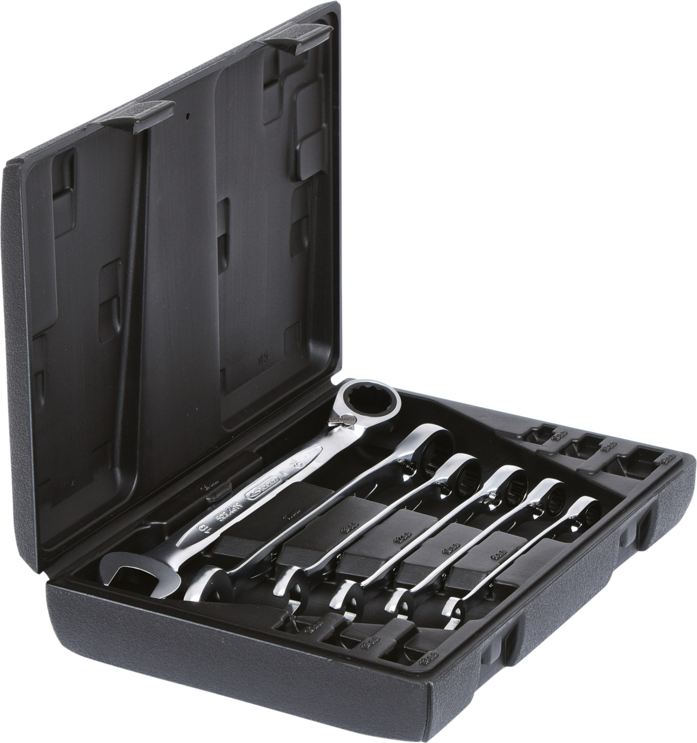 KS Tools GEARplus Ratschenringmaulschlüssel-Satz, umschaltbar, 6-tlg