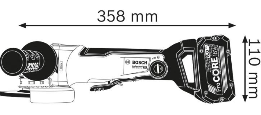 Bosch Akku-Winkelschleifer GWX 18V-10 PSC, Solo Version, ohne Akku und Ladegerät