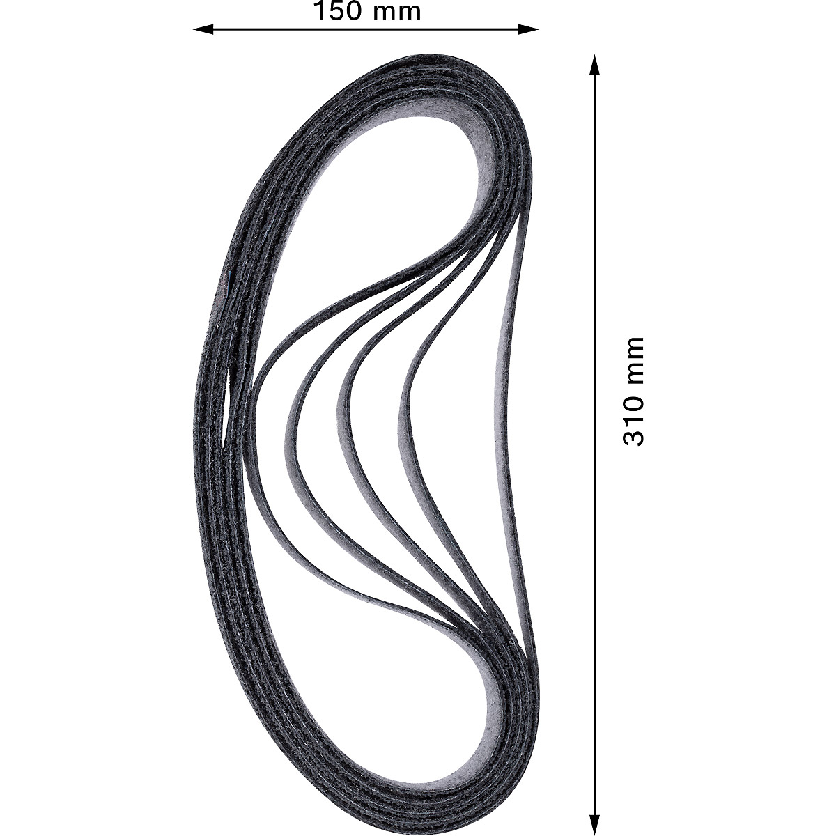 Bosch EXPERT N470 Schleifband für Bandschleifer 40 x 760mm, grob, 10-tlg.