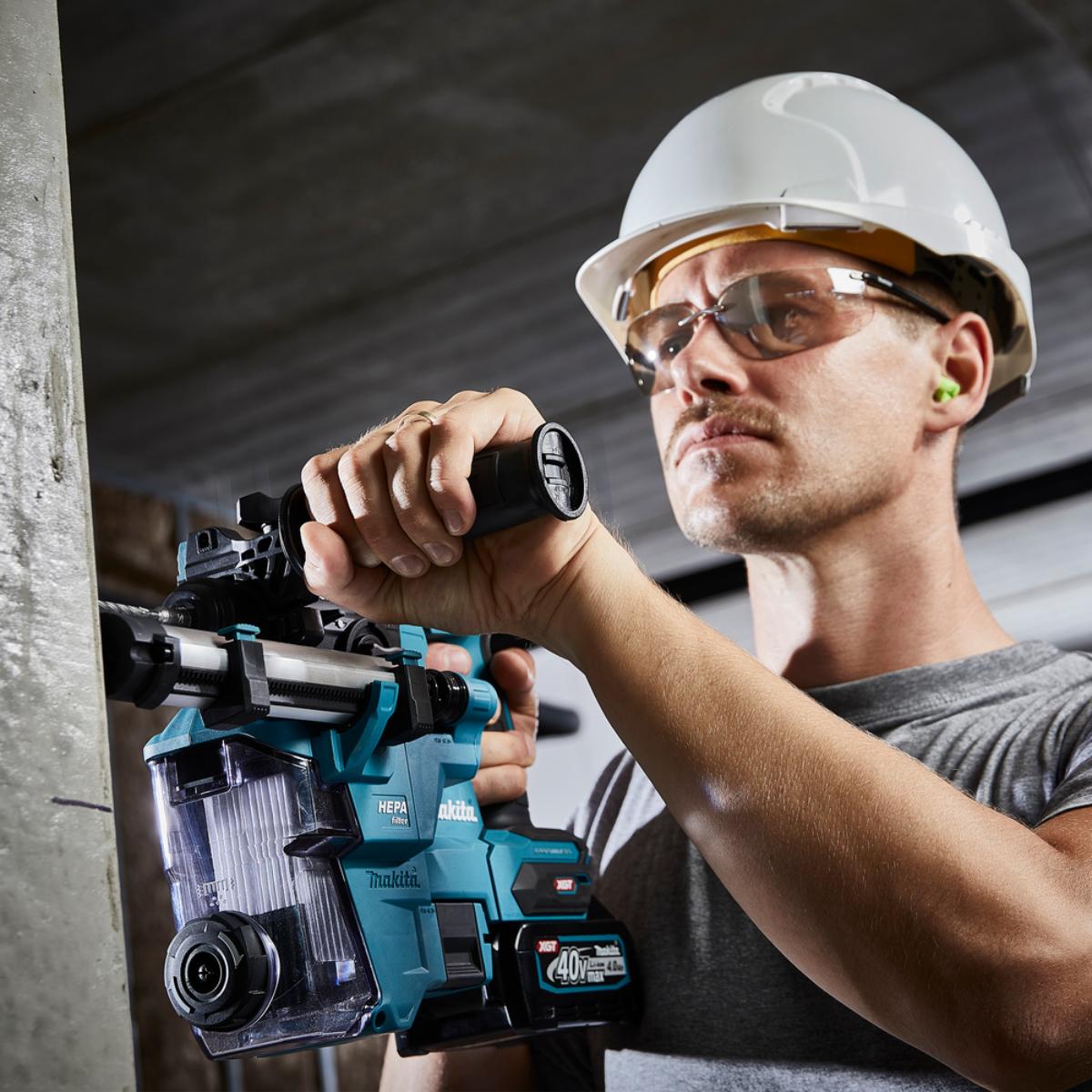 Makita Akku-Kombihammer 40V max. - SDS-PLUS - 2,1 J - 20 mm - HR010GD201