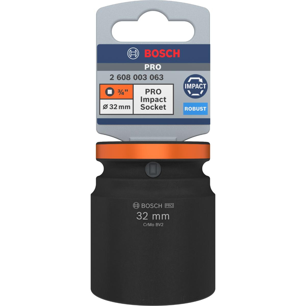 Bosch PRO Impact Socket, 3/4", Standard