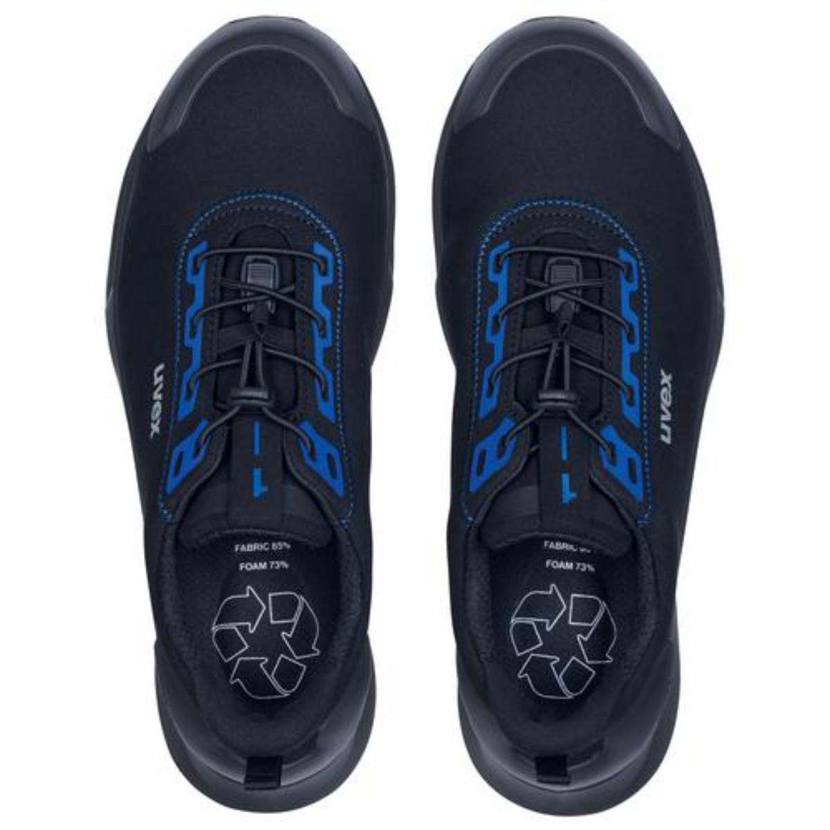 uvex 1 x-craft Sicherheitsschuh Halbschuhe S2, schwarz/blau