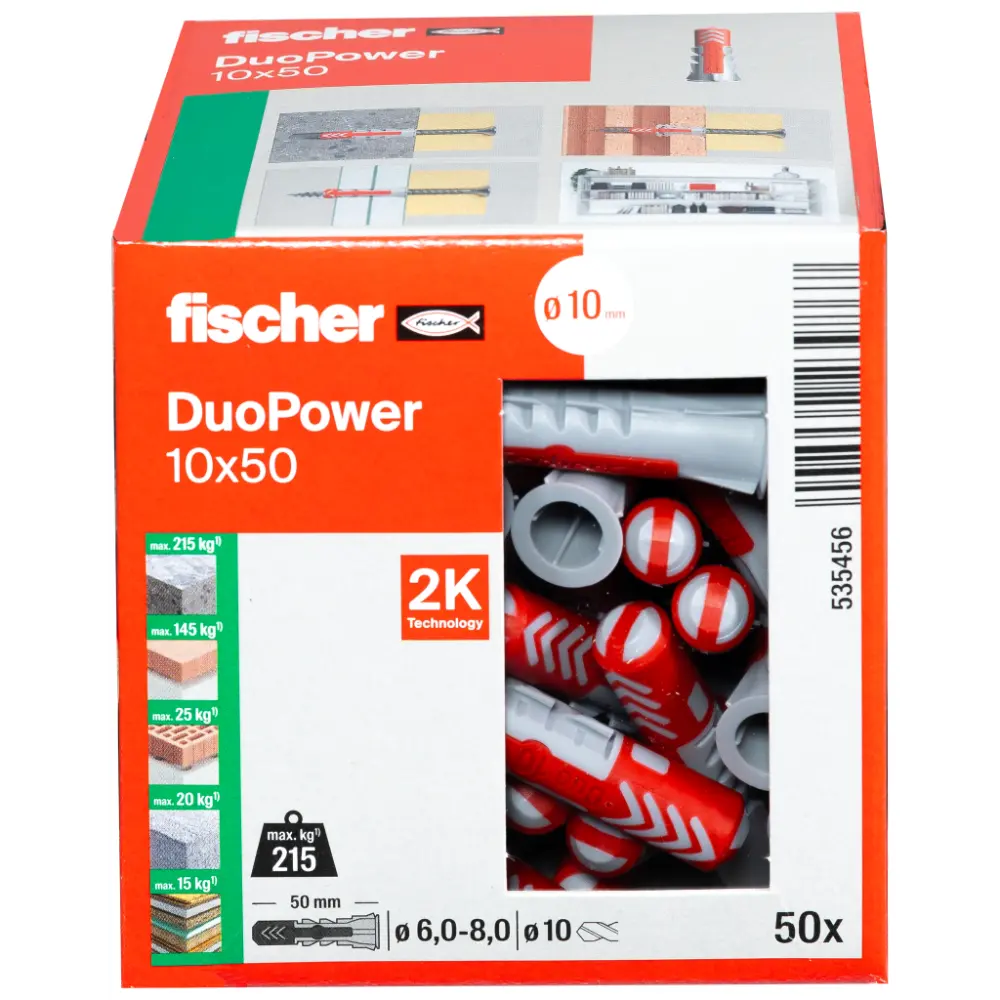 Fischer Universaldübel DuoPower 10x50