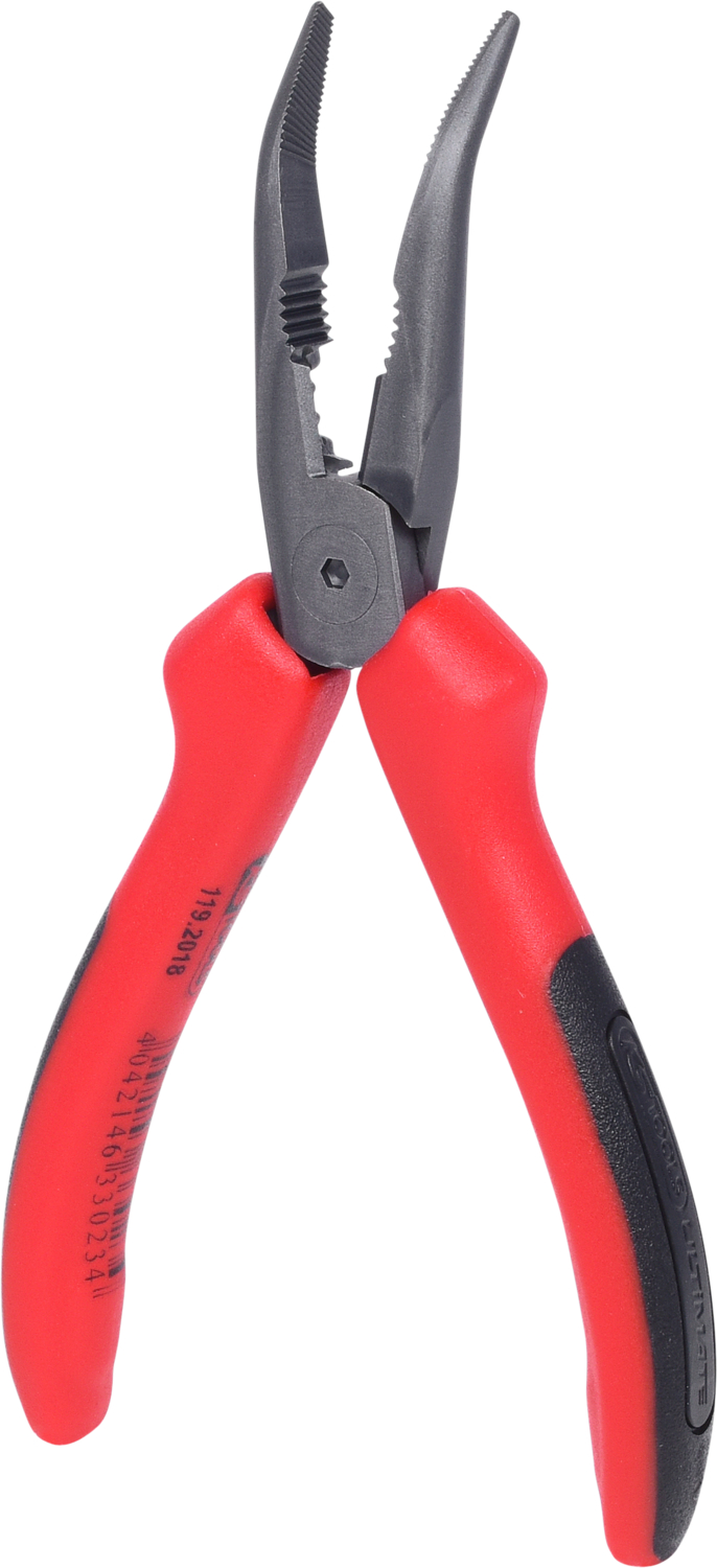 KS Tools ULTIMATEplus Flachrundzange, gebogen, 165mm