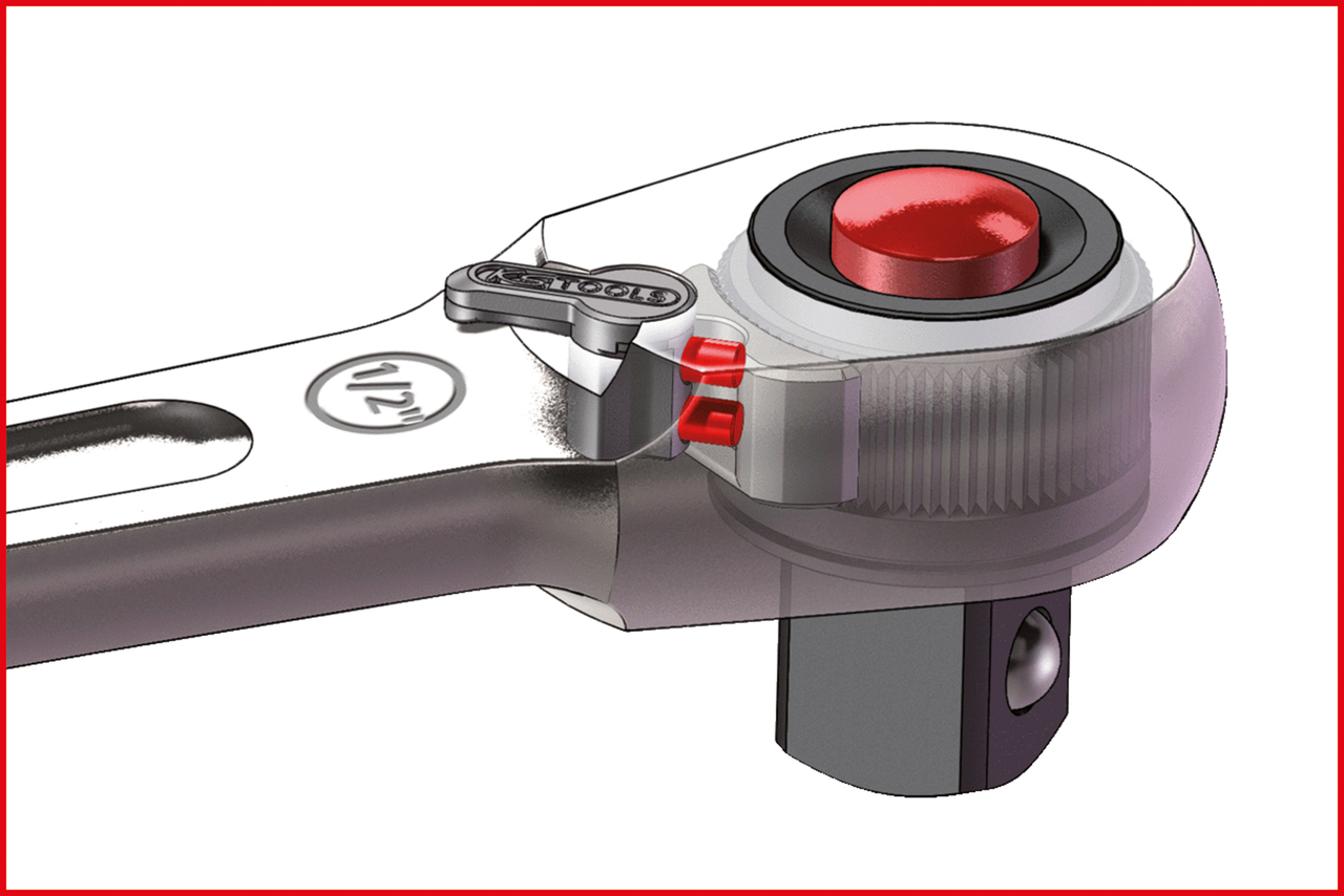 KS Tools SlimPOWER Umschaltknarren-Satz, 2-tlg1/4"+1/2"