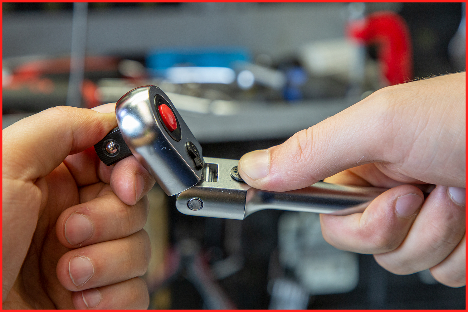 KS Tools 1/2" SlimPOWER Teleskop-Gelenk-Umschaltknarre, 72 Zahn