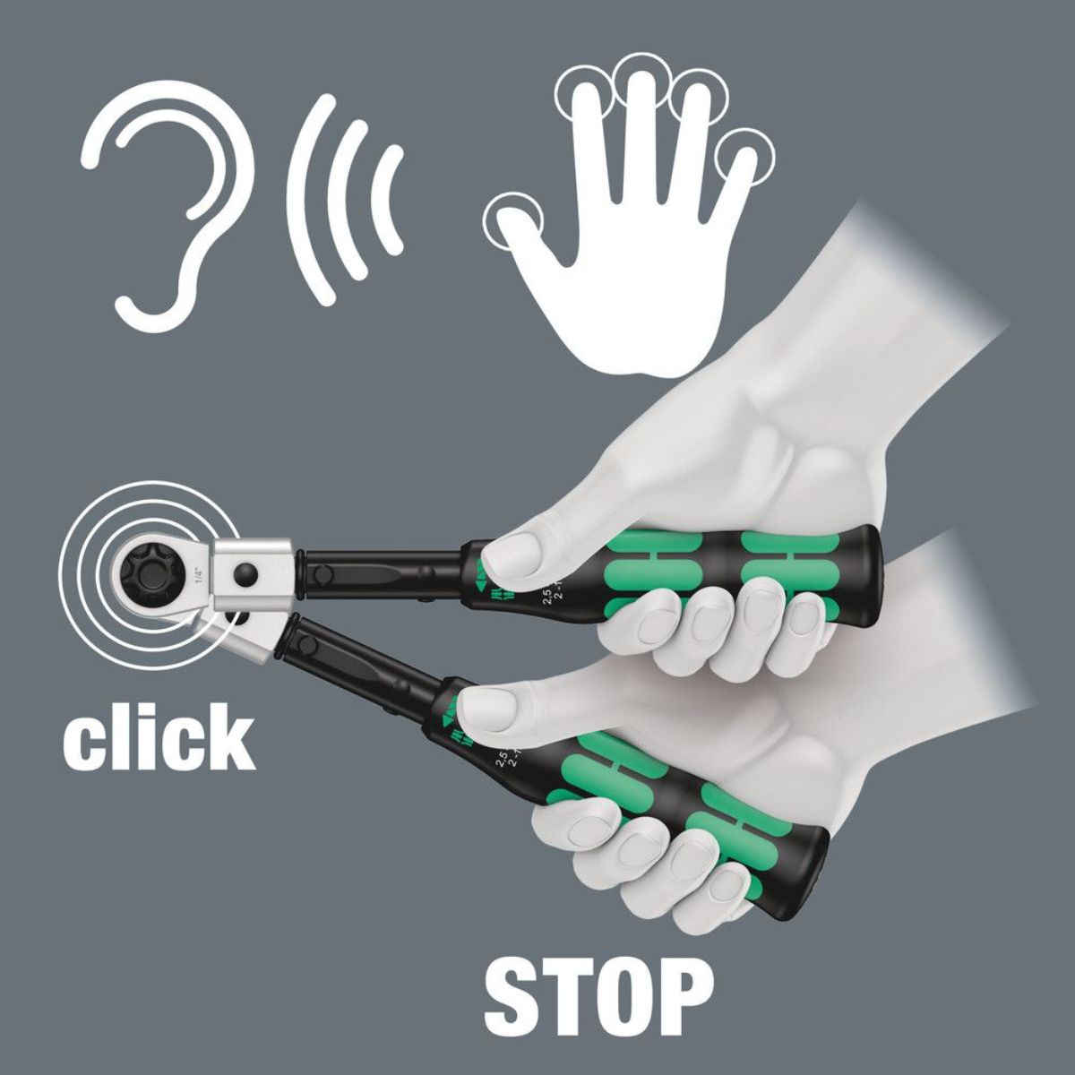 Wera Click-Torque X 1 Drehmomentschlüssel für Einsteckwerkzeuge, 2,5-25 Nm