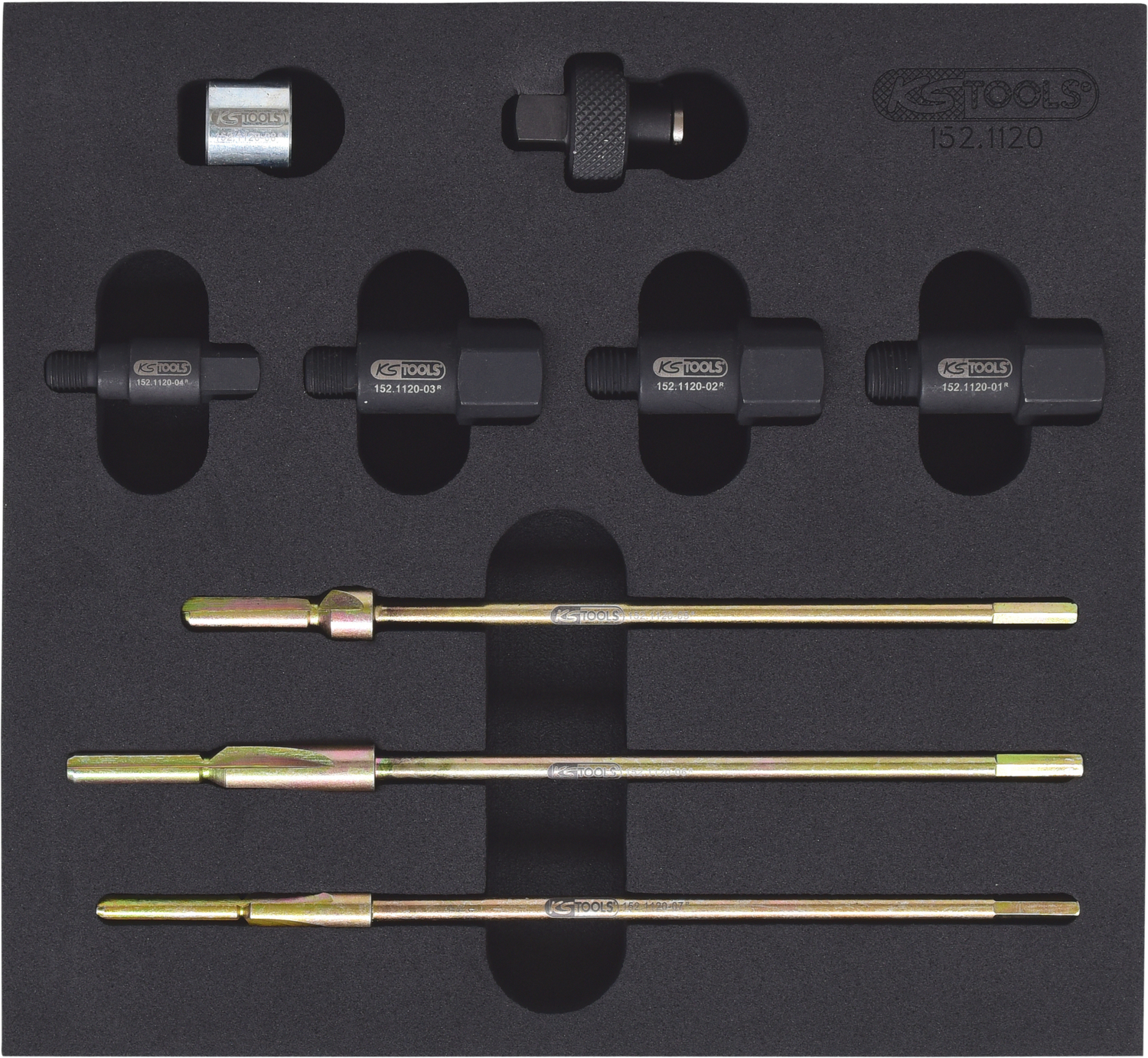 KS Tools MASTER 3 in 1 Glühkerzen-Reibahlen-Satz, 9-tlg 