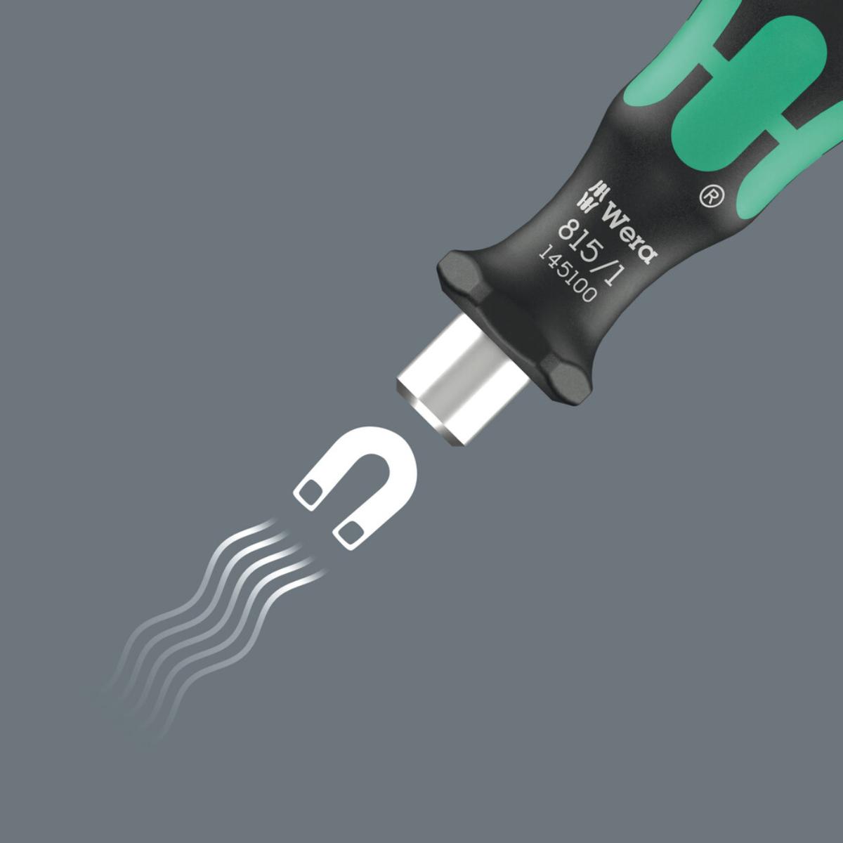 Wera 815/1 Bits-Handhalter, 1/4 zoll, 1/4 zoll x 78 mm