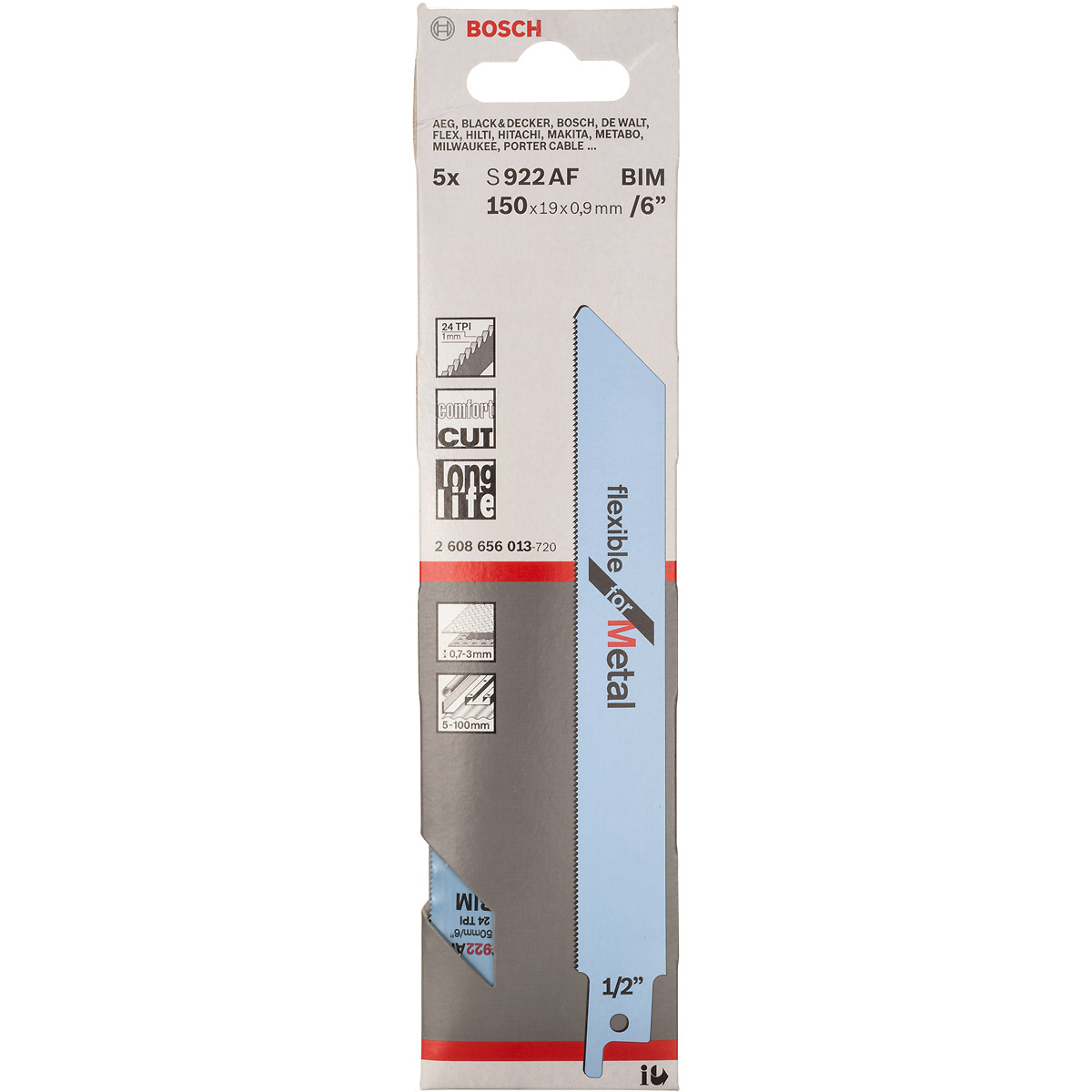 Bosch Säbelsägeblatt S 922 AF, Flexible for Metal