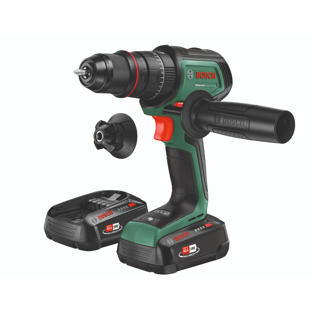 Bosch Akku-Schlagbohrmaschine AdvancedImpact 18V-80 QuickSnap,2 x Akku PBA 18V 2.5Ah
