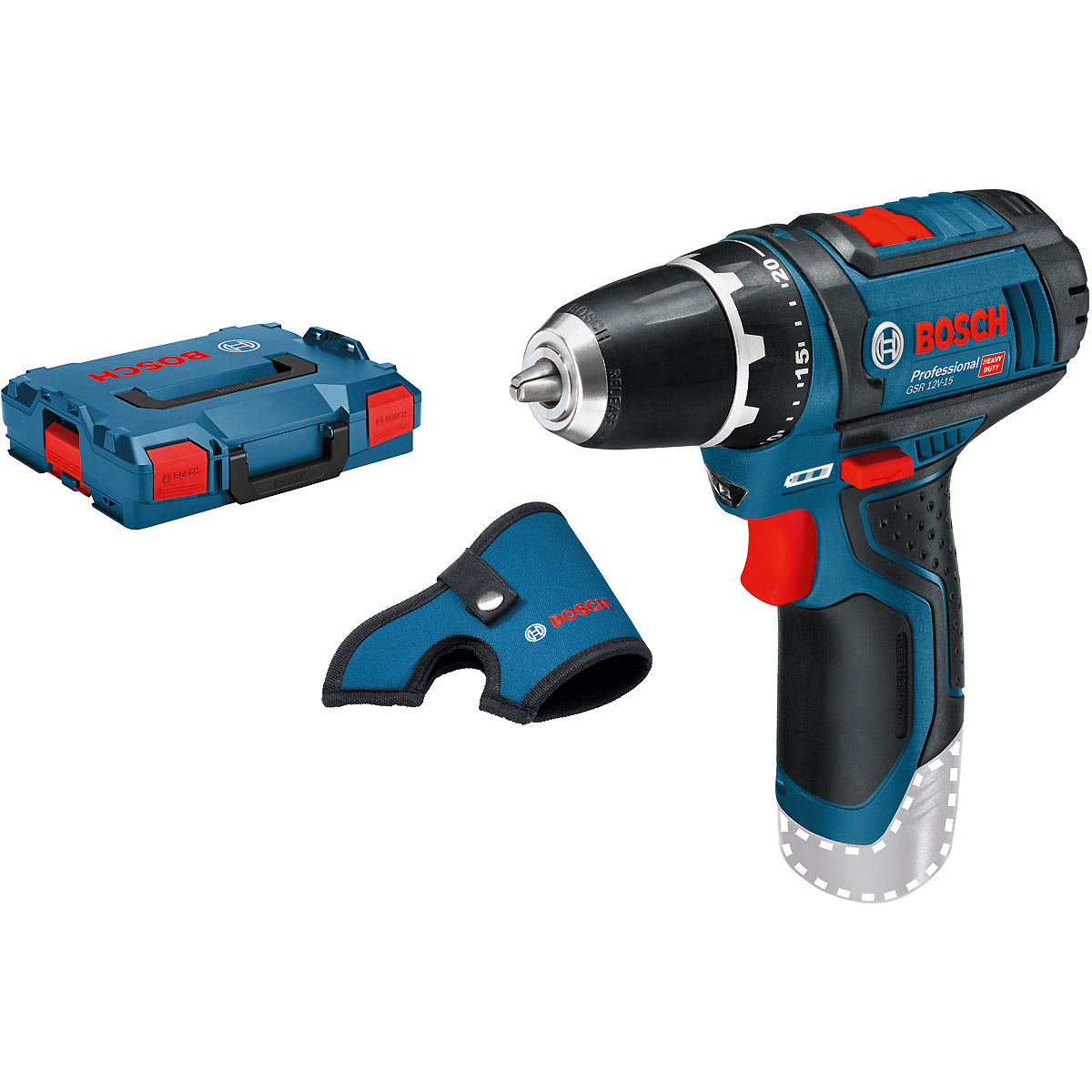 Bosch Akku-Bohrschrauber GSR 12V-15, Solo Version, L-BOXX