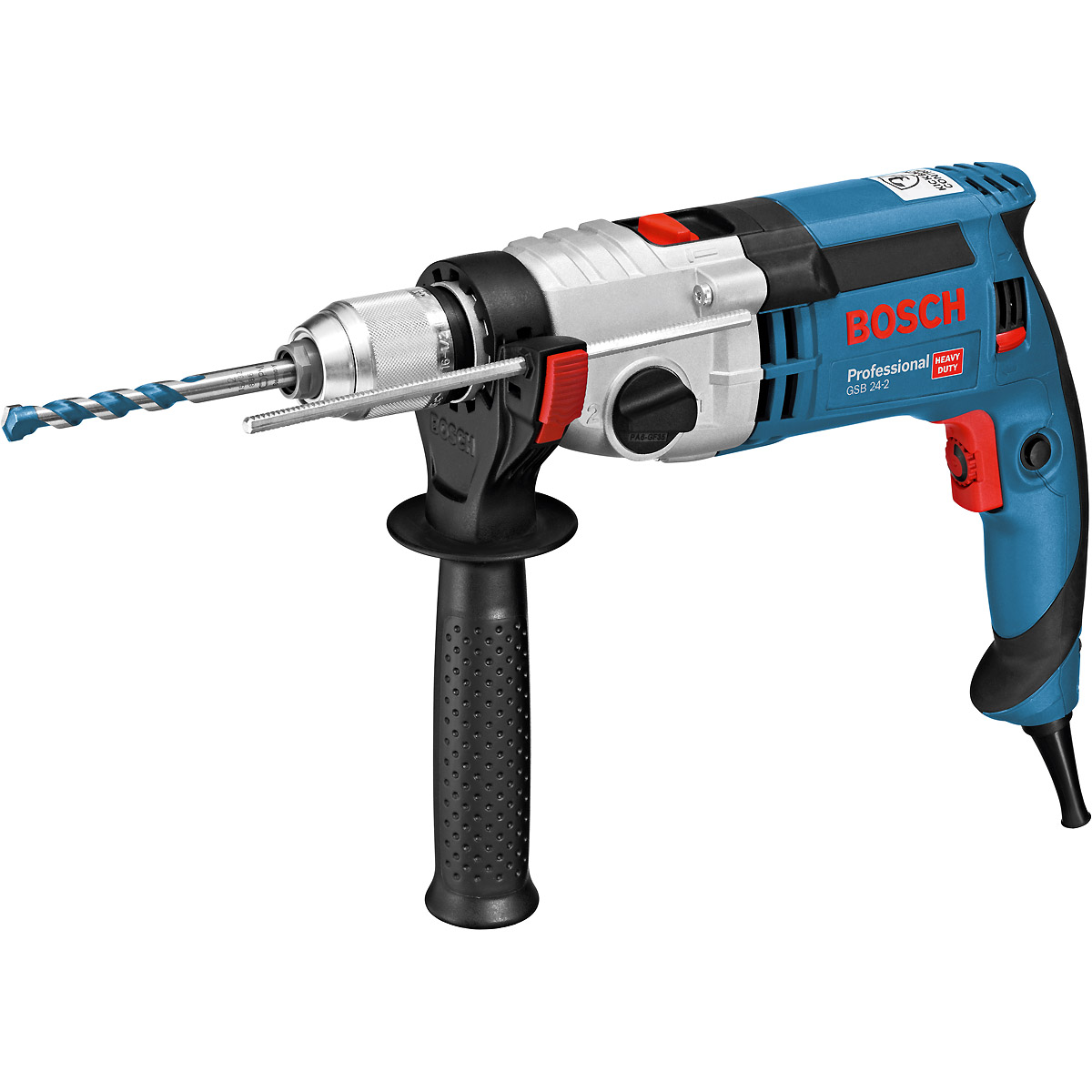 Bosch Schlagbohrmaschine GSB 24-2, mit 7-teiligem Holzbohrer-Set, Lochsäge-Set