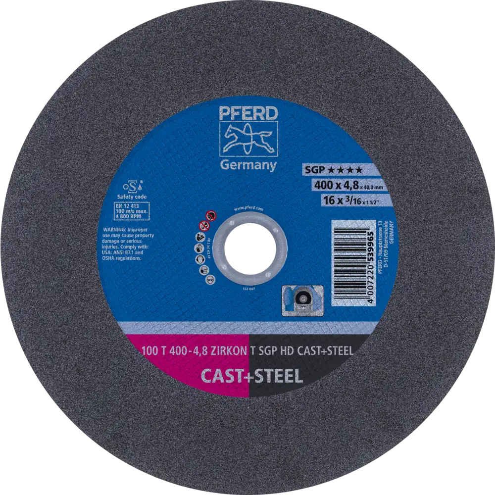 PFERD TOOLS Stationäre Trennscheibe T HD CAST+STEEL für Guss/Stahl