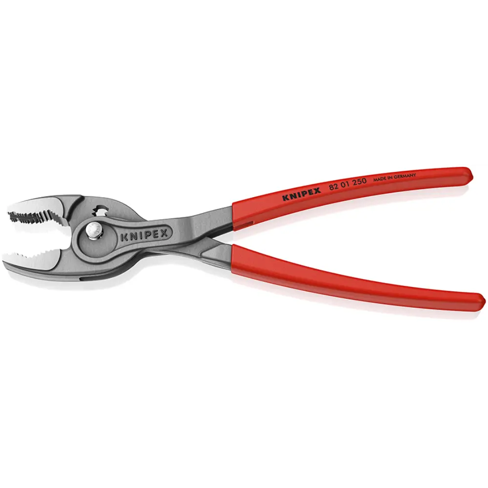 KNIPEX TwinGrip Front- und Seitengreifzange mit rutschhemmendem Kunststoff überzogen grau atramentiert 250 mm