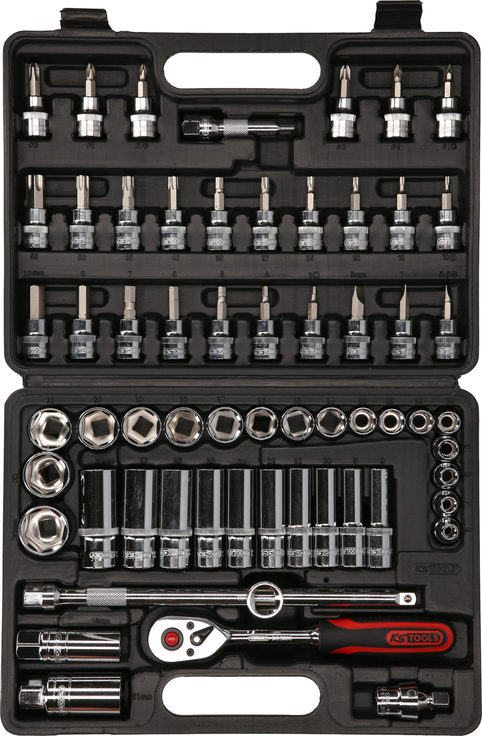 KS Tools 3/8" CHROMEplus Steckschlüssel-Satz, 61-tlg