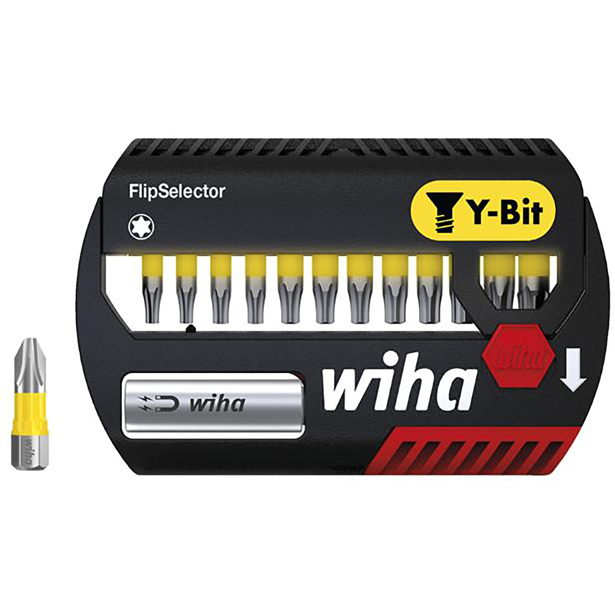 Wiha Bit Set FlipSelector Y-Bit 25 mm TORX 13-teilges Set 1/4 zoll C6,3