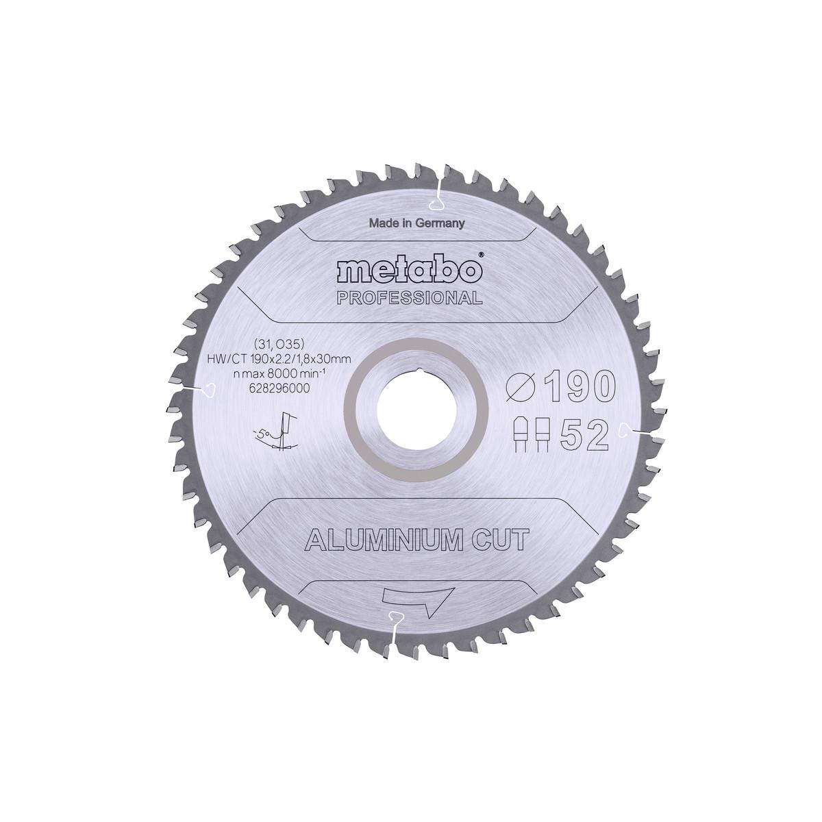 Metabo Sägeblatt aluminium cut - professional FZ / TZ 5°neg