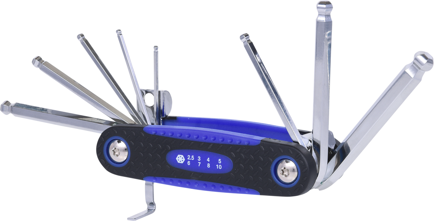 KS Tools Kugelkopf-Innensechskant-Winkelstiftschlüssel-Klapphalter, 8-tlg